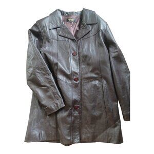 Bogato Montreal Canada Leather Trench coat L